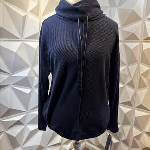 NEW!  Long Ribbon Detail Sleeve Cowl Neck Knit Tunic with Ties